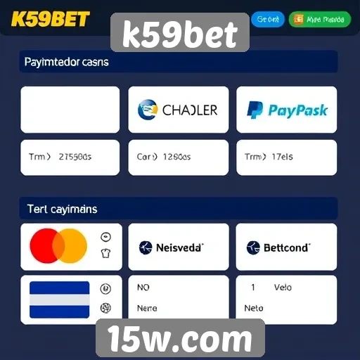 Métodos de pagamento e retirada no k59bet